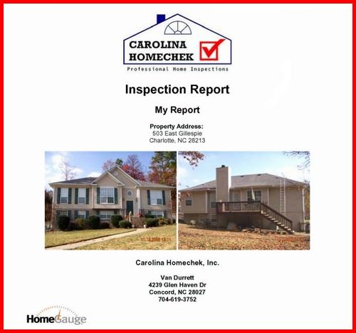 Carolina Homechek Sample Report